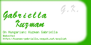 gabriella kuzman business card